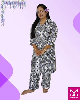 Mom And Me Cotton Co-Ord Set (L) | Premium Printed Ethnic Set | Casual & Festive