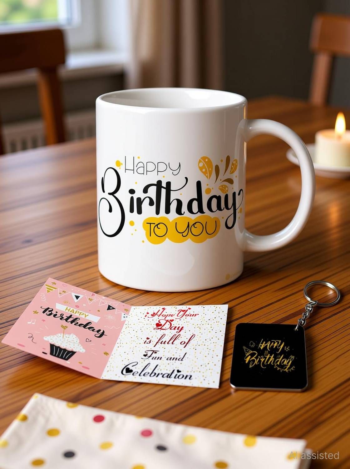 Mug, Keychain, Greeting Card Gift Set