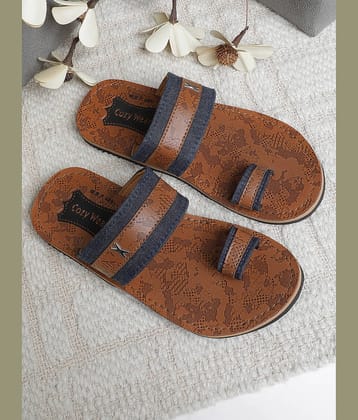 Cozy Wear - Tan Men's Thong Flip Flop