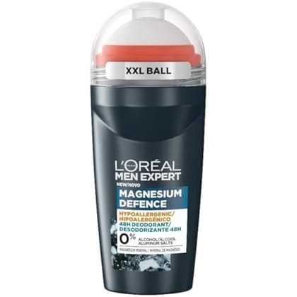 L'Oreal Paris Men Expert Fragrance Roll on | Anti Odor ) XXL Ball | 50ml (Magnesium Defence) L'Oreal Paris Men Expert Fragrance Roll on | Anti Odor ) XXL Ball | 50ml (Magnesium Defence) - 50 ml (Pack of 1)