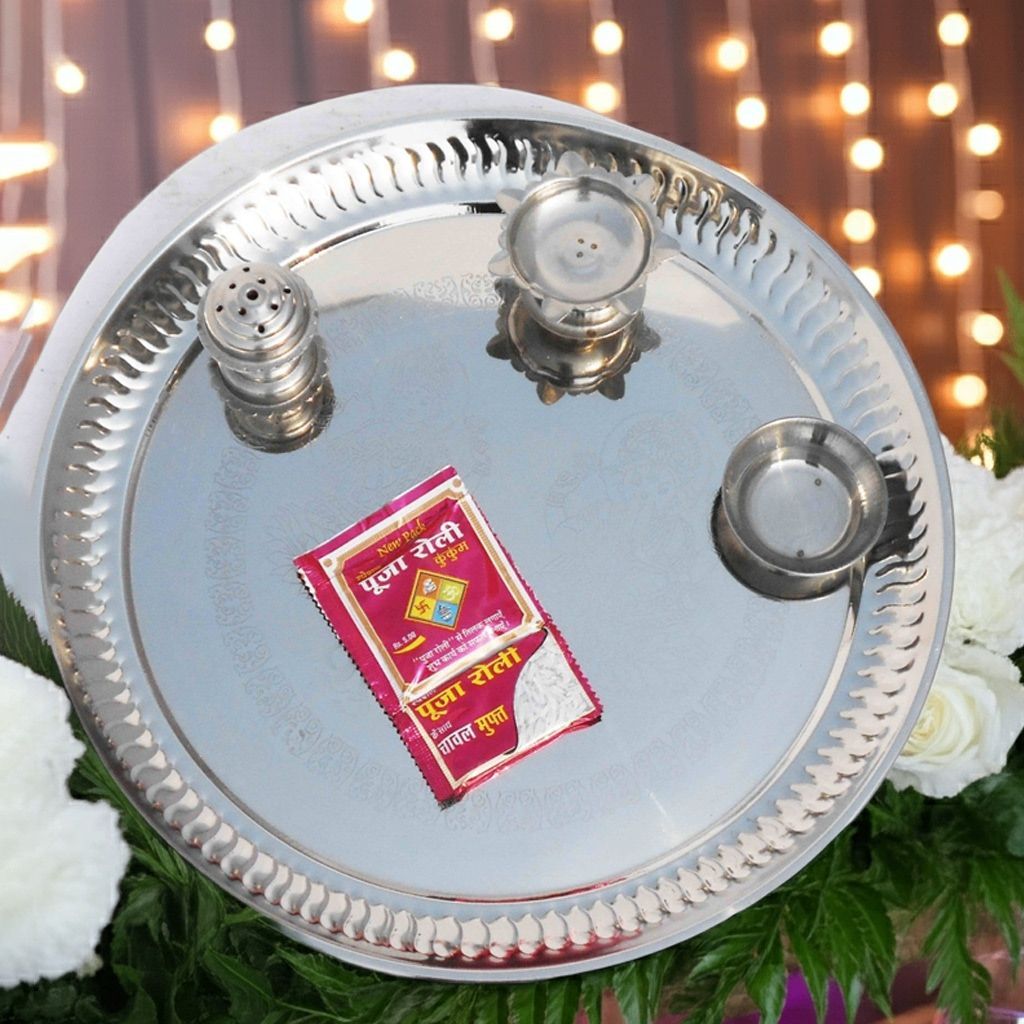 Steel Puja Thali (SMAS054 C)