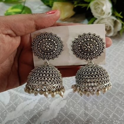 Handmade Oxidised Jhumka's 1 Pair