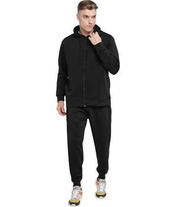 OFF LIMITS Black Polyester Relaxed Fit Solid Men's Sports Tracksuit ( Pack of 1 )