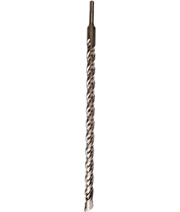 Steel (16 x 450mm) Cross Tip Plus Hammer Drill Bit (Silver)