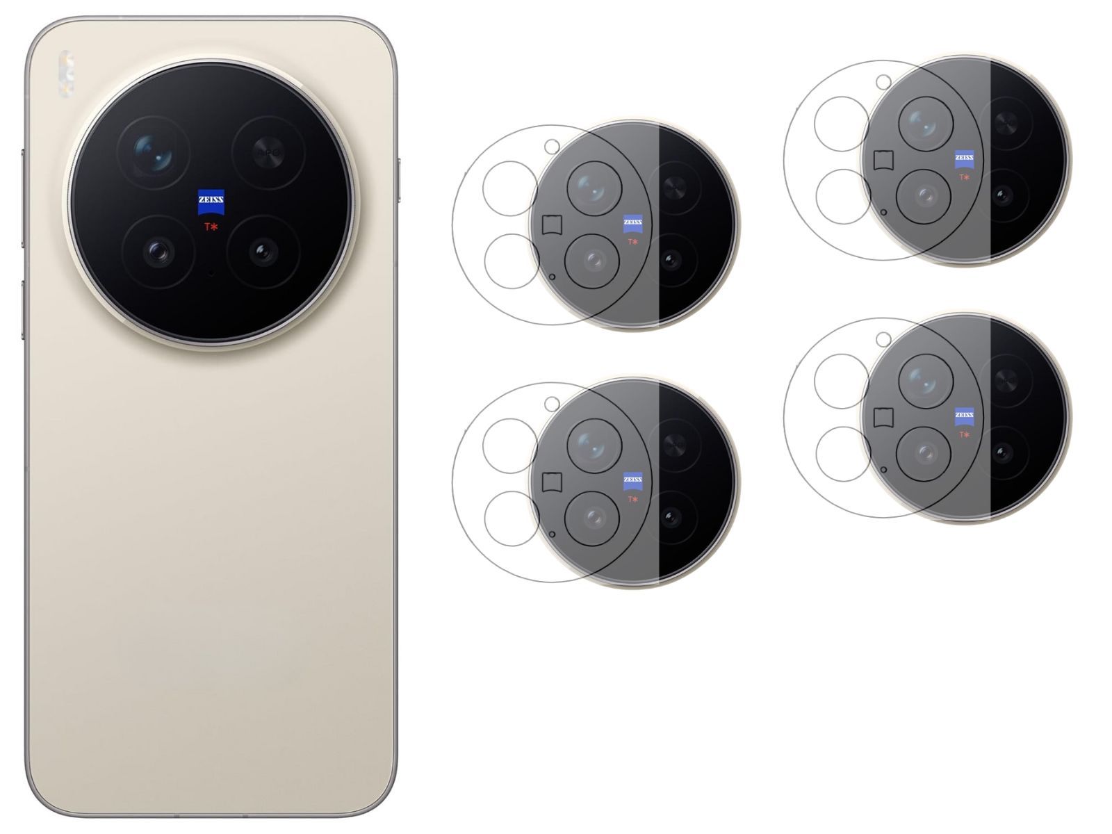 ISAAK Back Camera Lens Protector compatible for Vivo X300 Pro 5G (Pack of 4)