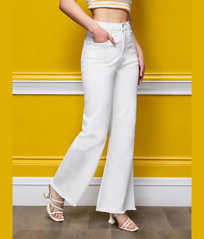 Miss Chase - White Denim Bootcut Women's Jeans ( Pack of 1 )