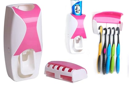 Atevon Toothpaste Dispenser & Tooth Brush with Toothbrush