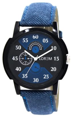 LOREM Multicolor Denim Look Analog Watch for Men LR02-UF LOREM Multicolor Denim Look Analog Watch for Men LR02-UF