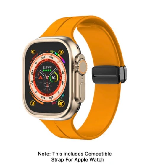 Prime - Soft Strap with Steel Magnetic Buckle - Yellow 44 MM