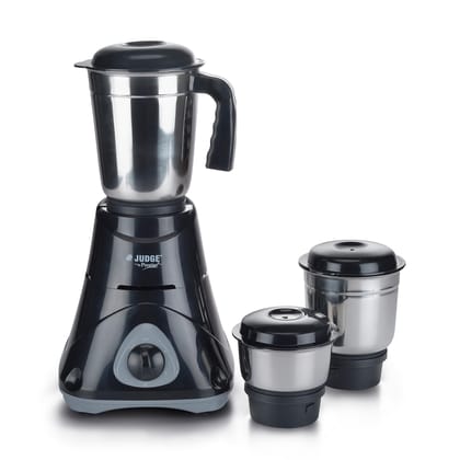 Judge by Prestige 500 Watts ACE Mixer Grinder with 3 Stainless Steel Jars| 3 Efficient Stainless Steel blades| Overload Protector| Sturdy Handles| Black Judge by Prestige 500 Watts ACE Mixer Grinder with 3 Stainless Steel Jars| 3 Efficient Stainless Stee