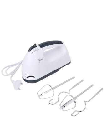 Electric Hand Mixer for Kitchen | Handheld Cake Mixer with 4 Stainless Steel Attachments | Egg Beater, Cream Whipper & Dough Hook | 5-Speed Mixer for Baking, Cake & Cooking