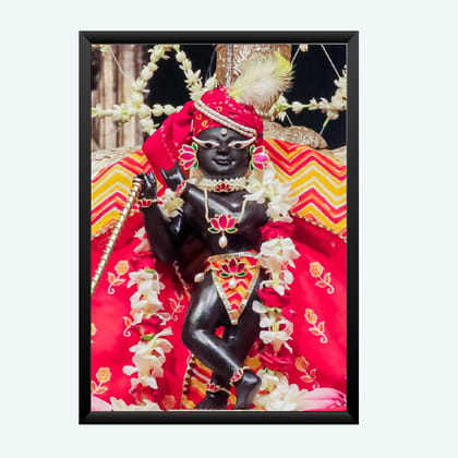 NOKKES Radha Raman ji Vrindavan Radha Raman Thakur Ji Photo Frames Religious Photo frame 5X7 Inch Photo Frame_QWW92