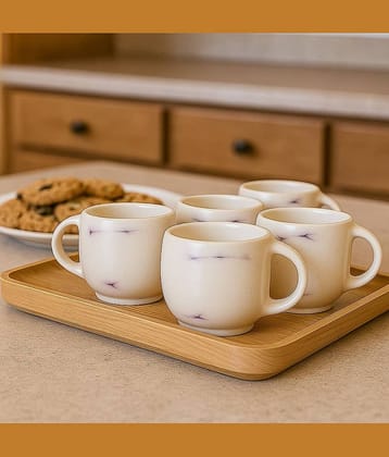 Love Unlimited Solid Bone China Tea Cup 150 ml ( Pack of 6 )