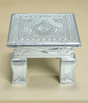 Sigaram Chowki 1 Silver Plated Chowki ( Pack of 1 )