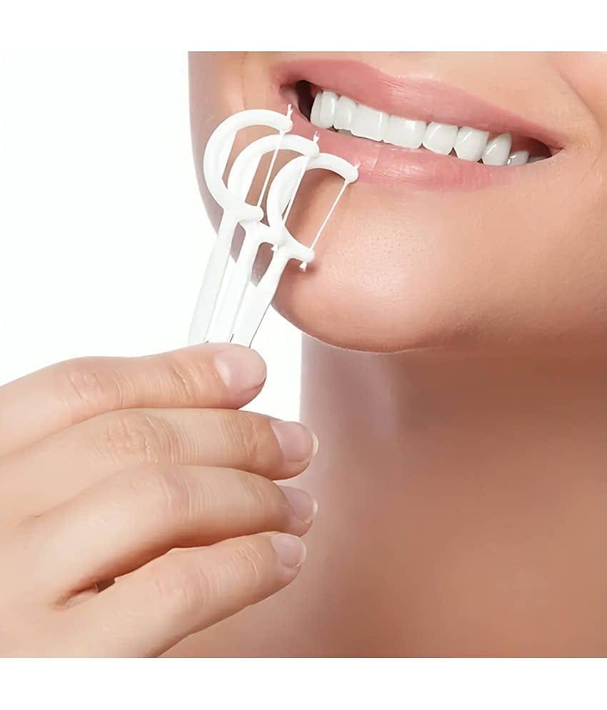 Tooth Cleaning Fresh Dental Floss,Oral Care Teeth Flossing Thread Toothpicks Stick Set for Fresh, Healthy and Breath Gums (Pack of 20)