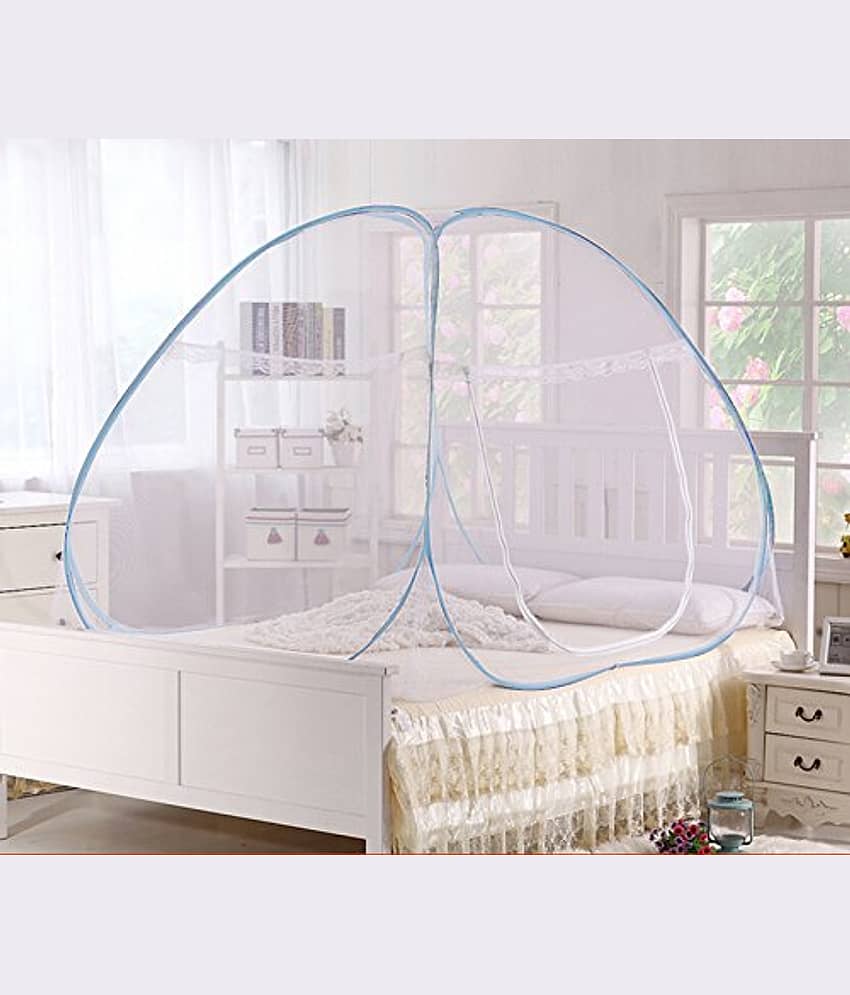 YUTIRITI Double Blue Plain Mosquito Net