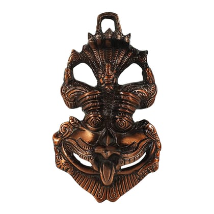 DreamKraft White Metal Wall Mounted Nazar Battu Suraksha Kawach Evil Eye Protector Home & Office Entrance (Grey - 16.5 x 3 x 9.5 cm)