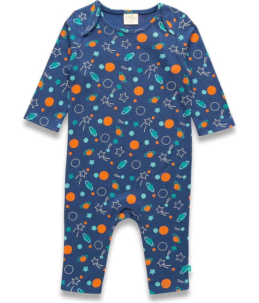 Juscubs - Navy Blue Cotton Rompers For Baby Boy ( Pack of 1 )