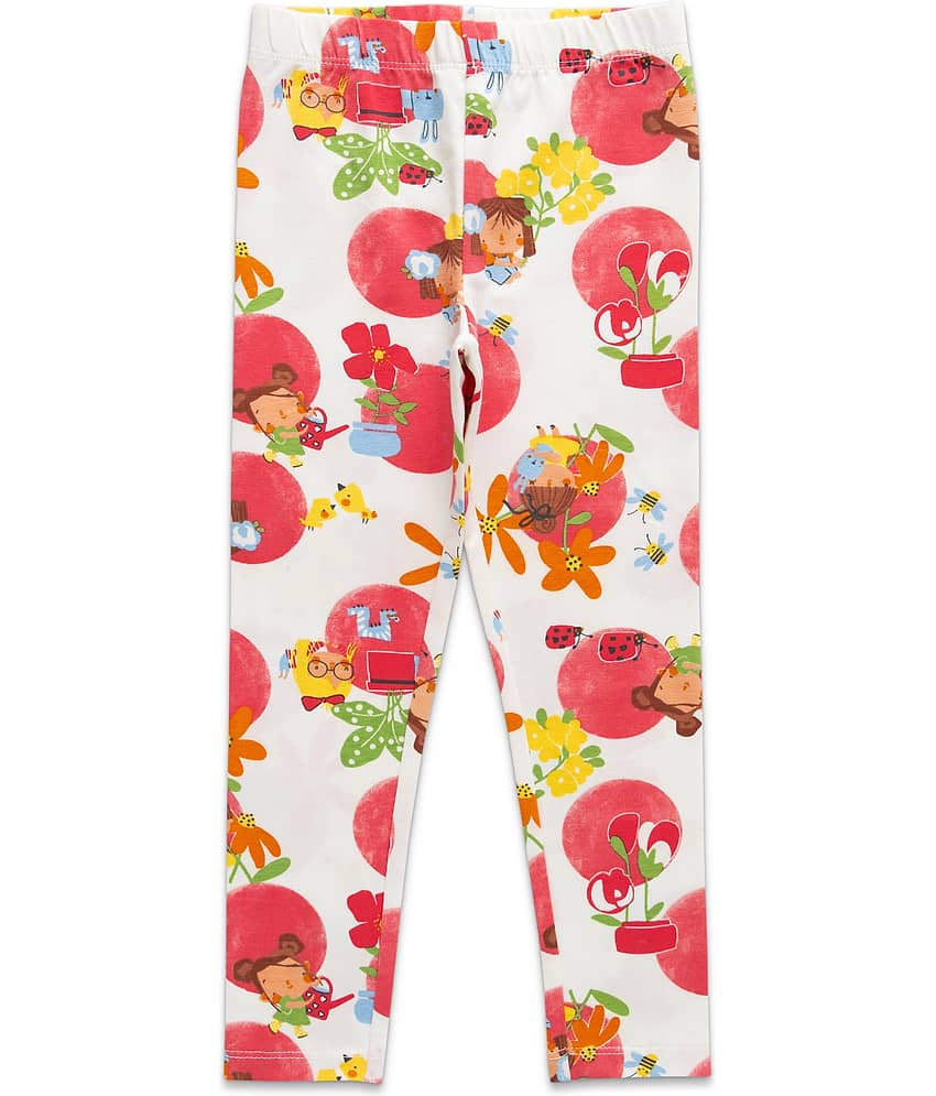 Juscubs Pack of 1 Girls Cotton Blend Leggings ( White )