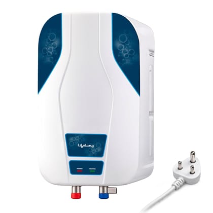 Lifelong Veloz 5.9L 3000W Instant Water Heater Geyser | 6.5 Bar High Pressure for High-Rises, Pre-Wired 16A Plug, 5-Yr Tank Warranty Lifelong Veloz 5.9L 3000W Instant Water Heater Geyser | 6.5 Bar High Pressure for High-Rises, Pre-Wired 16A Plug, 5-Yr Ta