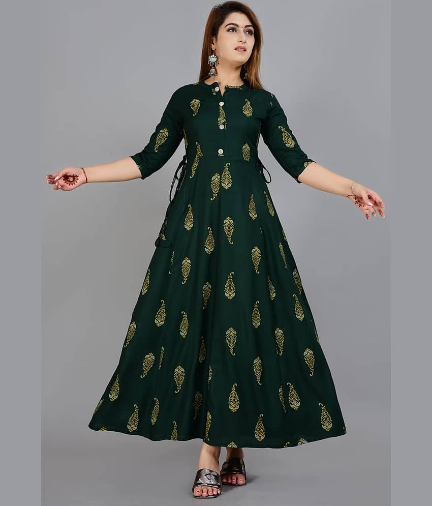 Smien - Yellow Rayon Women's Flared Kurti ( Pack of 1 )