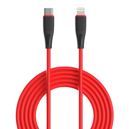 Portronics Silklink 20W Type-C to 8 Pin Fast charging Cable for Lightning Devices,Premium Silicon Cable