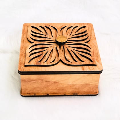 NAVRANG Wooden Jewelry and Decor Boxes, Gift Boxes for Home Small Return Gifts Box Empty Container for Dry Fruits Return Gift
