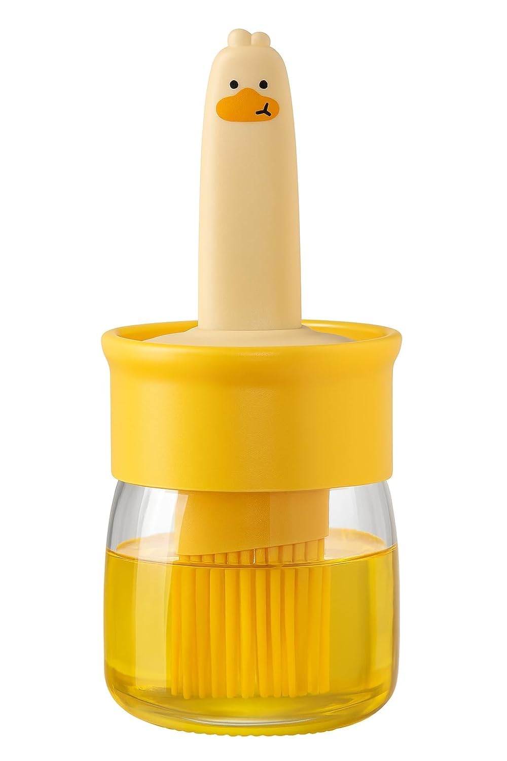 Oil Brush Bottle Silicone Dispenser for Cooking | Heat-Resistant Silicone Basting Brush with Oil Storage Bottle | Perfect for Baking, BBQ, Grilling & Kitchen Use