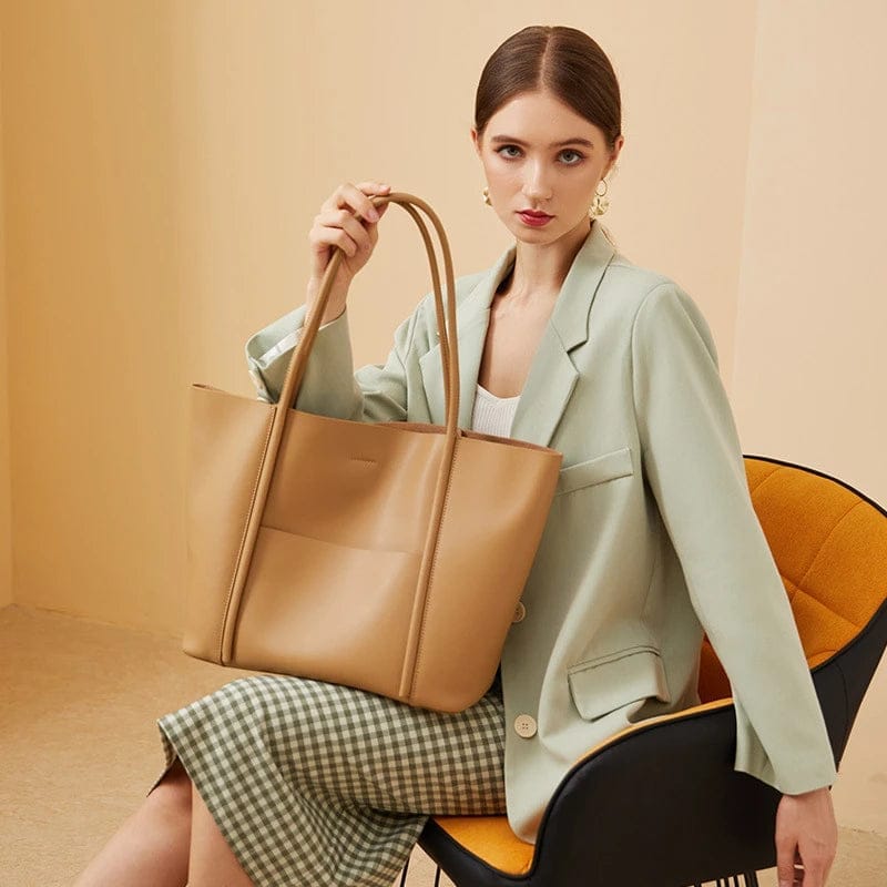 Oem Odm Custom Logo Luxury Ladies Hand Bags Genuine Leather Large Capacity Handbags For Women Shoulder Tote Bags Luxury