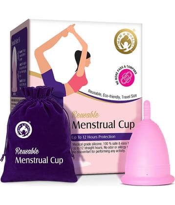 Mom & World Reusable Menstrual Cup For Women, 100% Medical Grade Silicone, Odor and Rash Free, No leakage (Large)