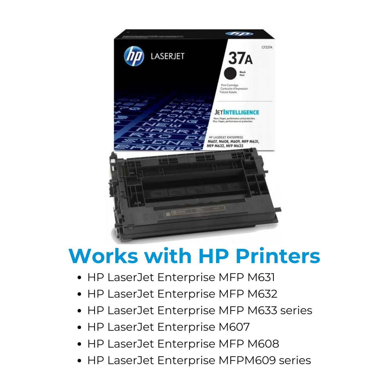 HP 37A Black Original LaserJet Toner Cartridge (CF237A)