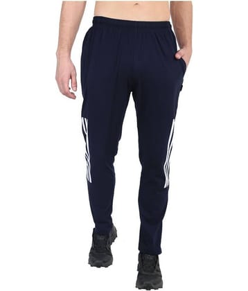 Zeffit - Navy Blue Cotton Blend Men's Sports Trackpants ( Pack of 1 )