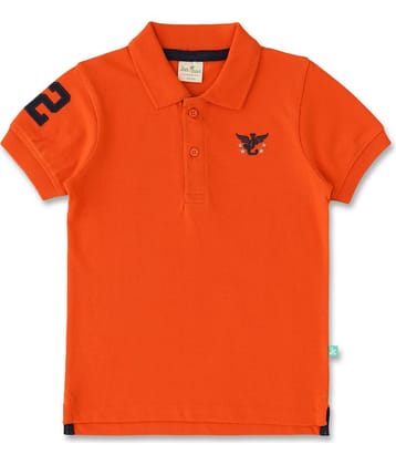 Juscubs Pack of 1 Boys Cotton Polo T-Shirt ( Orange )