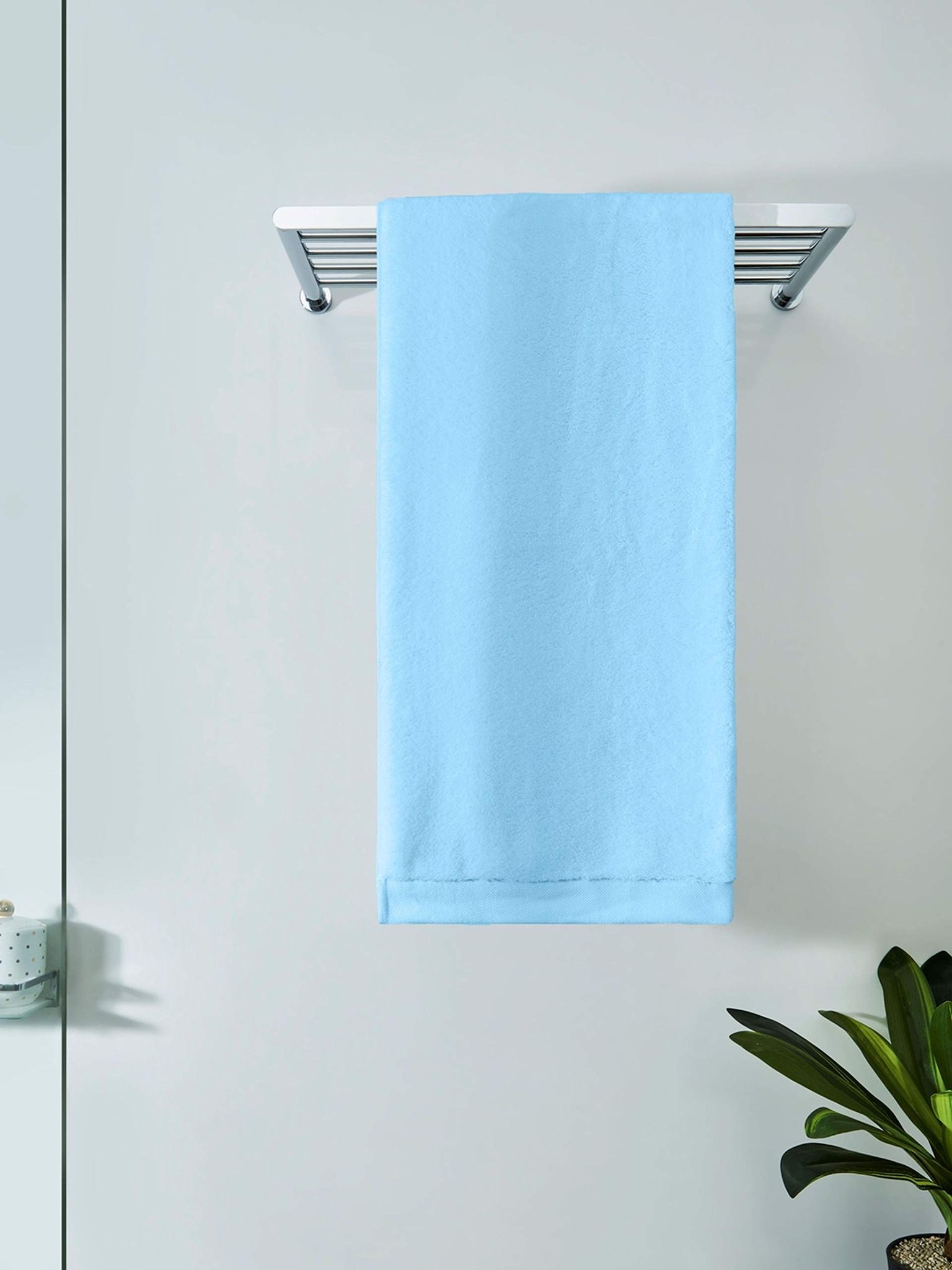 DDECOR - Midas Collection 100% Cotton Bomboo    Bath Towel |40 CM X 60 CM| - Blue