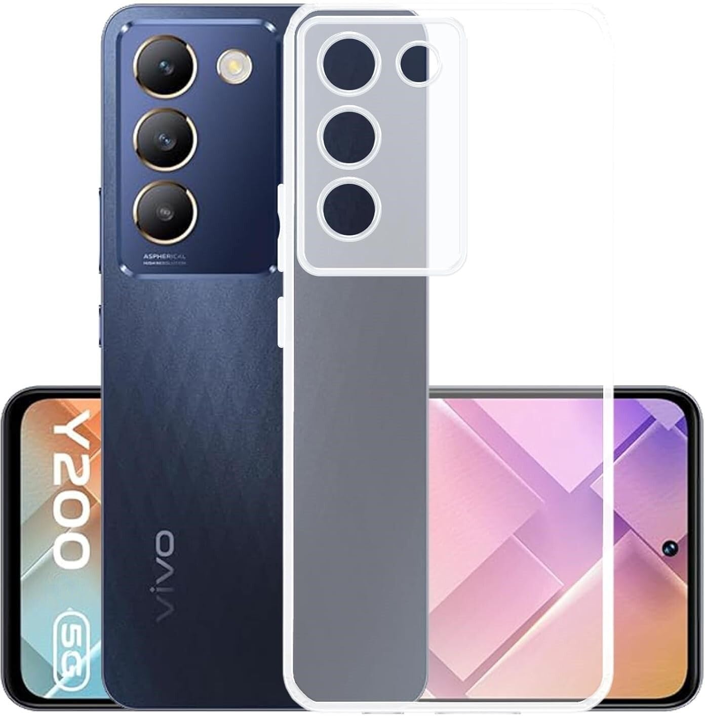 PLUGTECH TPU Ultra Hybrid Clear Camera Protection Back Cover Case for Vivo Y200 5G