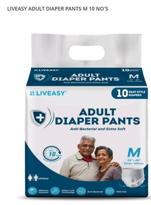 Liveasy Adult Diaper Pants Medium 10 Pack