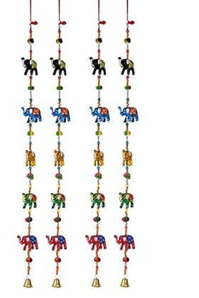 DreamKraft Paper Mache Door Hanging (96 cm, Multicolour) -Set of 4