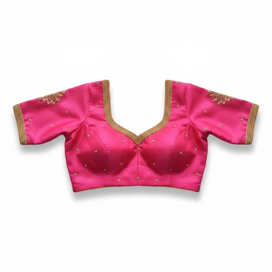 Pink Embroidered Ethnic Blouse