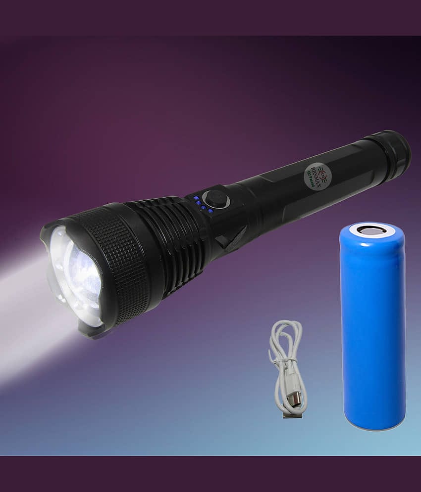 RENMAX - Above 50W Rechargeable Flashlight Torch ( Pack of 1 )