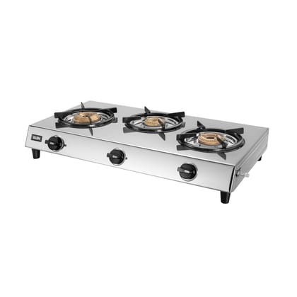 3 Burner Stainless Steel Gas Stove with High Flame Brass Burner (CT1031XLSSHFBB)