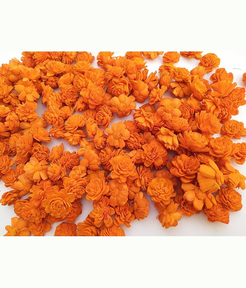 Fab n Style Rose Orange Artificial Flowers - Pack of 1