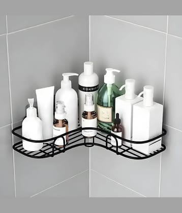 KRAMOX Multipurpose Bathroom/Kitchen Corner Storage Organizer Wall Mounted Rack Shelf Shower Caddy (No Drilling - Shelf Adhesive) Bathroom Accessories Storage Rack