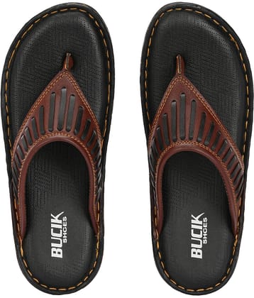 Bucik BROWN Men's Leather Slipper