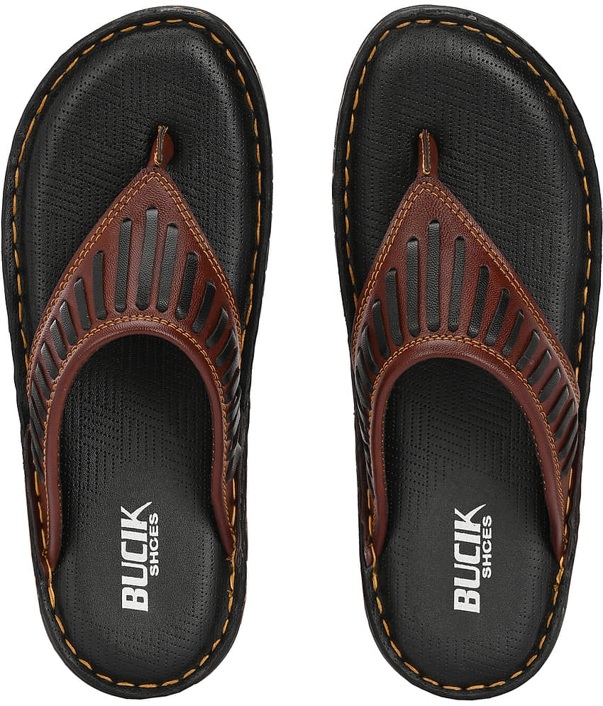 Bucik BROWN Men's Leather Slipper