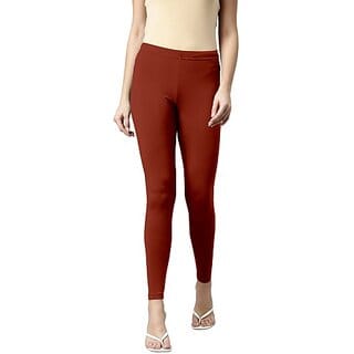 SHE PURE LUXURY WEAR Ankle Length  Ethnic Wear Legging  (Brown, Solid)