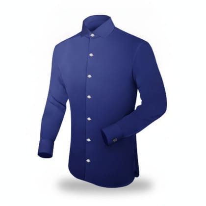 Solid Blue Formal Shirt