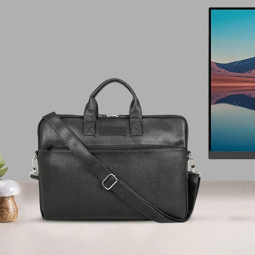 Premium PU Leather Laptop Bag: Ideal for Work & Travel Gifts