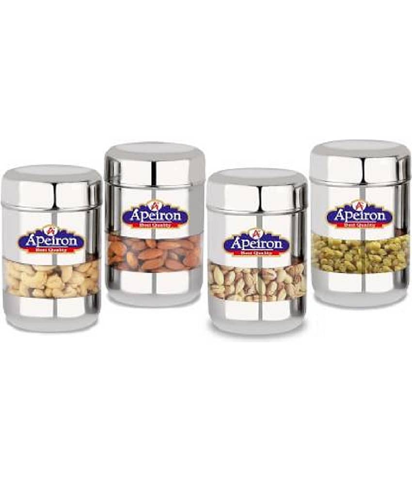 APEIRON Bullet Dabba Steel Tea/Coffee/Sugar Container Set of 4 750 mL