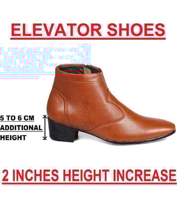 YUVRATO BAXI Tan Men's Formal Boots