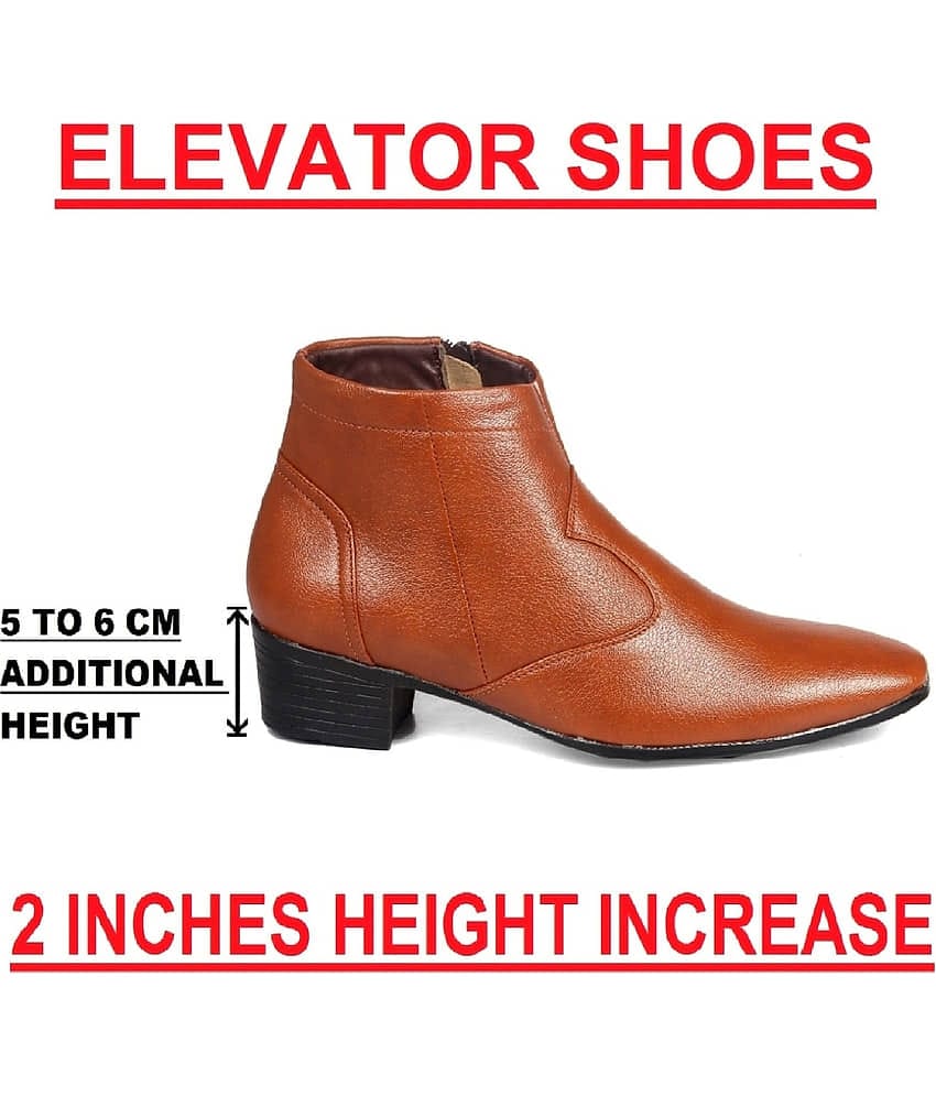 YUVRATO BAXI Tan Men's Formal Boots